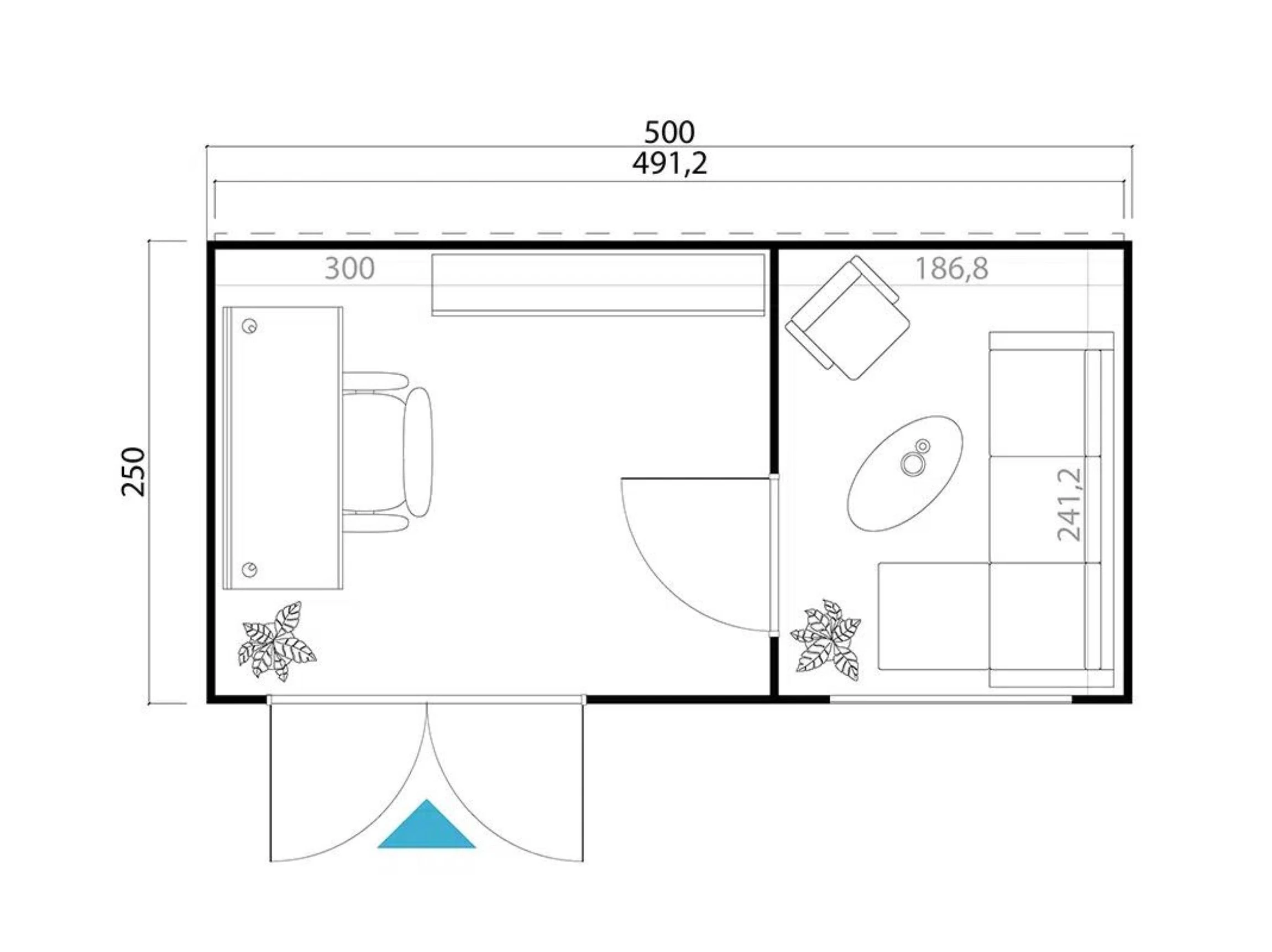Tuinhuis Sardinia 3 500 x 250 cm - Afbeelding 2